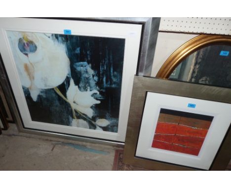 Two large framed fine art lithographs, Cotswold Way III and Cotswold Aztec