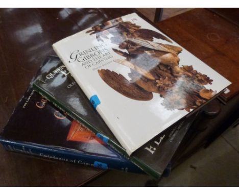 Three volumes, viz: Grinling Gibbons and the Art of Carving; Queen Anne and Georgian Looking Glasses and Catalogue of Commode