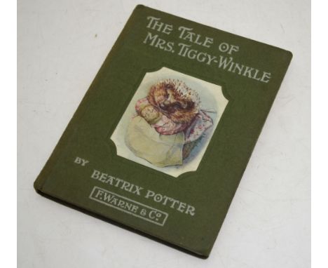 Potter, Beatrix, 'The Tale of Mrs. Tiggy-Winkle', commercial 1st, London, Frederick Warne & Co. & New York 1908, green board 