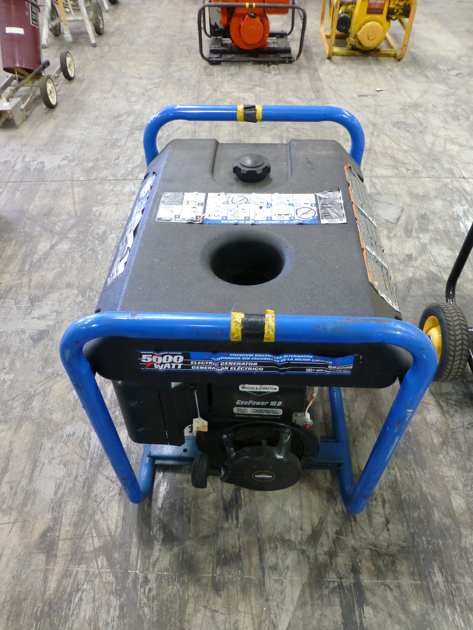 Devilbiss 5,000 Watt Electric GeneratorModel No. GB5000; Gas Powered