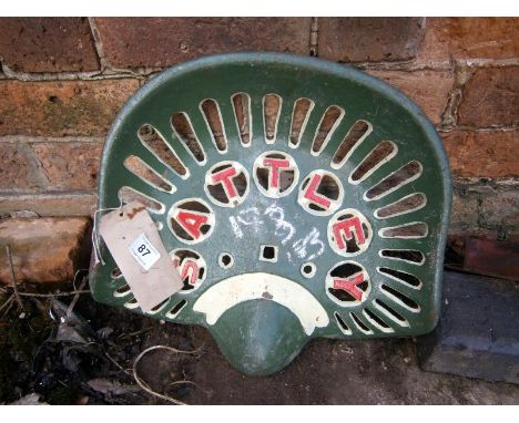 A Sattley metal tractor seat