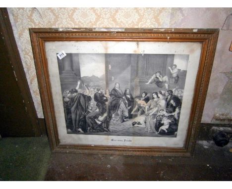 A framed & glazed religious print