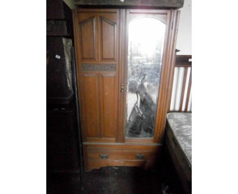 A mahogany wardrobe