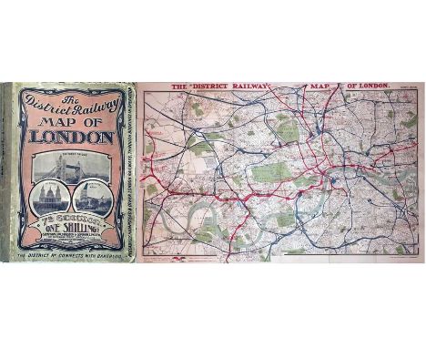 The "District Railway Map of London', 7th edition, dated 1907. The last edition of a series which began in 1873. A large-scal