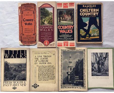 Metropolitan & Great Central Railways/LNER GUIDEBOOKS 'Country Walks' comprising an early undated edition, c1915-20 (poor con