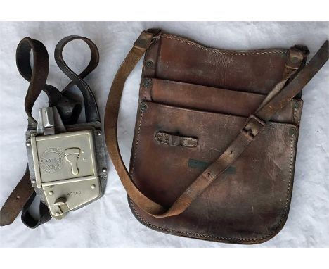 Bell Punch TICKET MACHINE serial 49760 complete with backing plate and strap. Machine punches and rings. Plus a London Transp