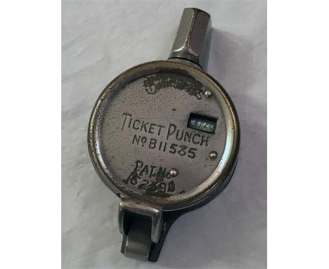 Barker's TICKET PUNCH MACHINE serial no B11585. Original operator unknown. These machines were used from the early 20th centu