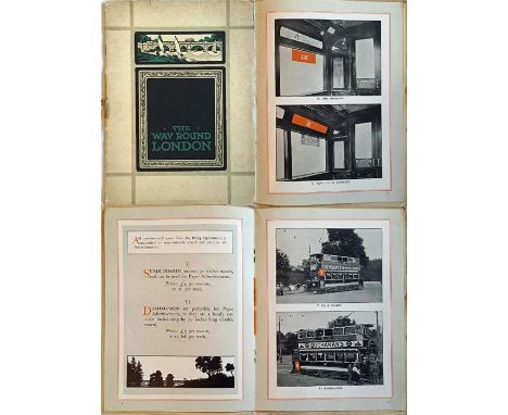 c1919 London & Suburban Traction Co (Underground Group Tramway companies) BROCHURE 'The Way Round London'. 16pp in soft cover