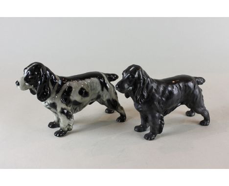 Goebel, two porcelain models of spaniels
