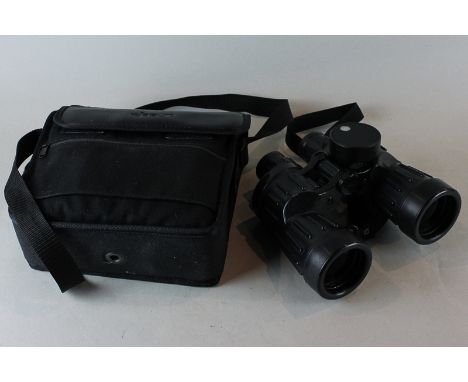 A Monk Argonaut II waterproof binoculars, 7 x 50, with built-in compass and carrying case