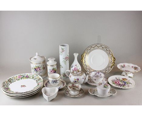 A selection of decorative china to include vases, jars and covers, potpourri holders, teacups, plates etc with various makers