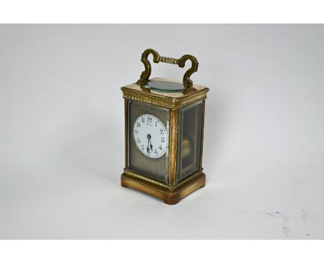 Gaydon &amp; Son, Upper Norwood, a late Victorian brass five glass carriage clock, the two train 8-day movement striking the 