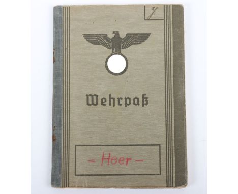 WW2 German Army Wehrpass Issued to Lieutenant Colonel of the Artillery and Later Ordnance Department, superb example with uni