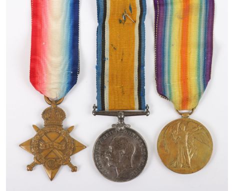 A 1914-15 star medal trio to the Royal Army Medical Corps for service in the 6th London Field Ambulance.1914-15 Star medal, B