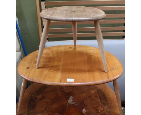 Two Ercol pebble tables 