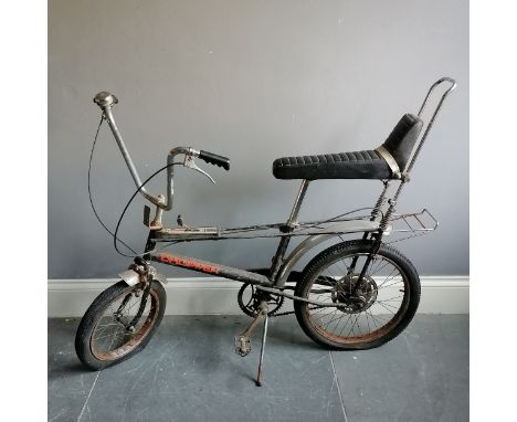 Vintage (c.1980) Raleigh chopper bicycle in original / stored condition (has been locked in a garage untouched for 40+ years)