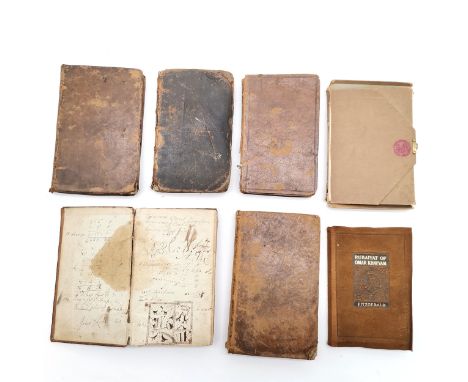6 x antique books - 1751 The doctrine of the passions by I Watts, 1789 The Instructor or Young mans best companion by George 