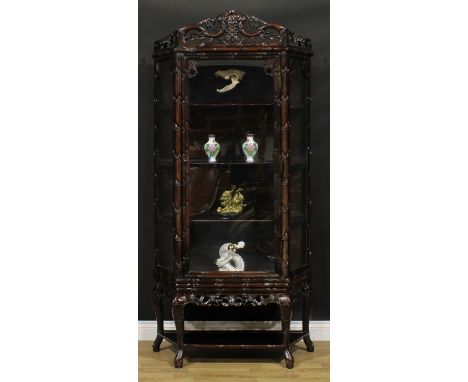 Glazed Tianjin Display Cabinet From China - 19thC Glazed Tianjin Display Cabinet From China - 19thC