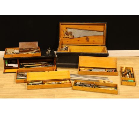 Tools - a comprehensive collection of carpentry and engineering, comprising planes, chisels including Taylor of Sheffield, Mo