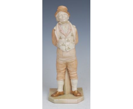 A Royal Worcester figure, after James Hadley, the Irishman, from the Countries of the World Series, in blush ivory and gilt, 