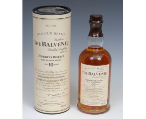 Whisky - The Balvenie Founder's Reserve Single Malt Scotch Whisky, Aged 10 Years, 40% vol, 70cl, level to base of neck, seal 