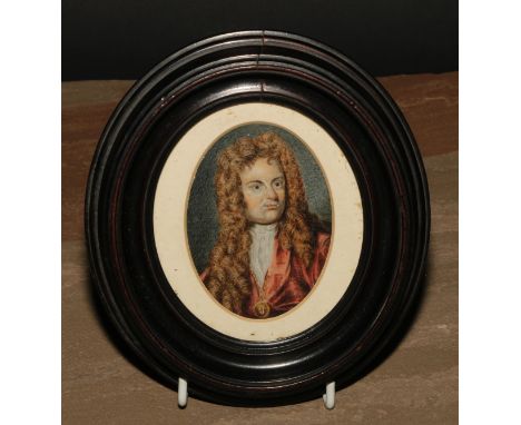 English School (19th century), a portrait miniature, of a gentleman, oval, 8cm x 5.5cm, pearwood frame  Ivory Submission refe