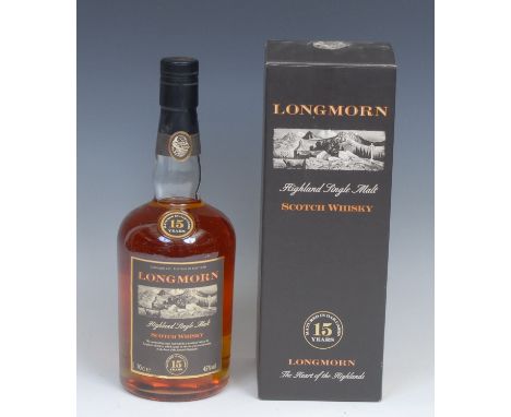Whisky - Longmorn Highland Single Malt Scotch Whisky, aged 15 years, 45% vol, 70cl, level at base of neck, boxed 