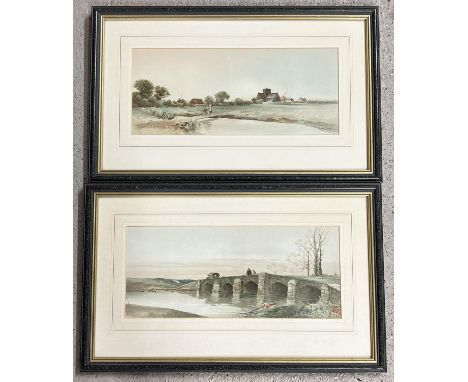 2 "Gems Of Scenery" vintage coloured lithographs by Albert Bowers, produced by Raphael Tuck &amp; Sons. To include No. 9 The 