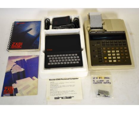 A 1980s Sinclair ZX81 Personal Computer, new with manuals etc, and modi kit included to/w Casio FX-5000EP scientific printing