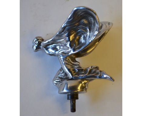 A vintage Rolls Royce 'Spirit of Ecstasy' car mascot - kneeling version (1934-39/1946-55), used on Silver Dawn, Phantom IV an