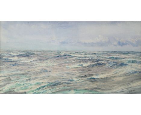 William Lionel Wyllie, R.A. (British, 1851-1931), sea and sky, watercolour, signed, 21cm x 40cm. Provenance: with Frost and R