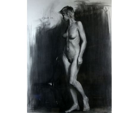 Evgeny Grouzdev Russian school nude portrait of a lady. signed and dated 2001  90cm x 70cm .    