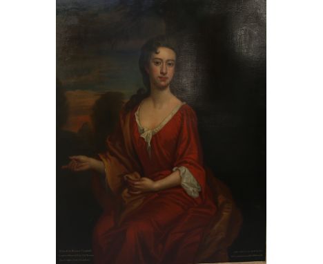 REVISED ESTIMATE: Portrait of the Right honourable Lady Eleanor Campbell , Countess of Stair, after a portrait by Sir G Knell