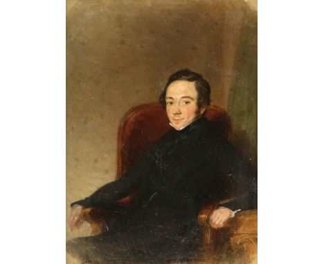 Adam Buck (1759-1833)Portrait of  Randolph Stewart, oil on board, pencil inscription verso  21.5cm x 15.5cm,.    