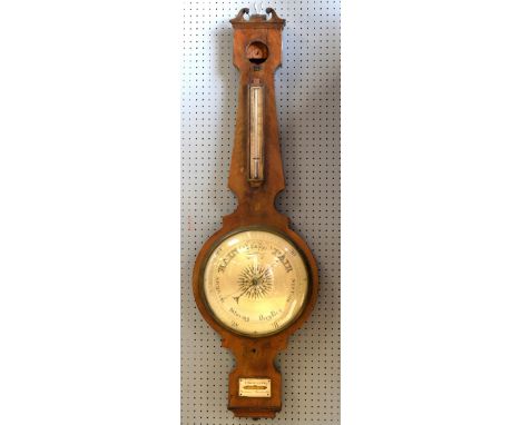 I Ronchetti of Manchester, mahogany cased banjo  barometer,  120cm .    