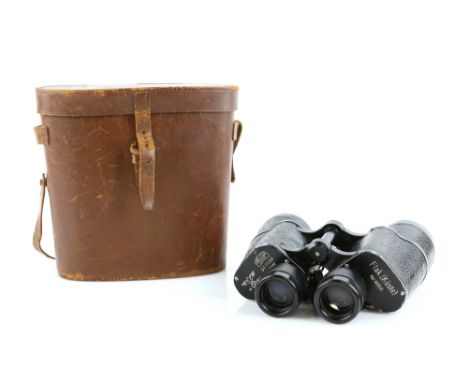 Pair of German Coastal Artillery binoculars by Carl Zeiss 7 x 50, marked with eagle and Swastika M IV/1 &amp; Flak (Kuste) Nr