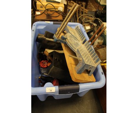Box of welding tools, accessories etc