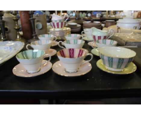 Paragon coloured 'Helix' design part tea service