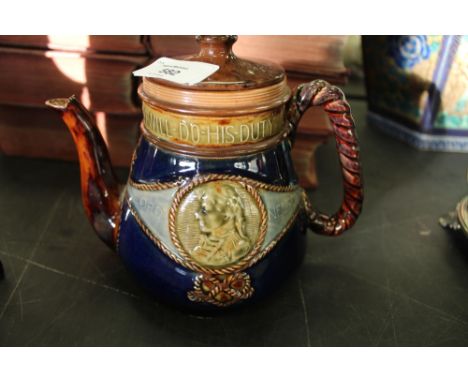Royal Doulton Lord Nelson Teapot "England Expects Every Man Will Do His Duty"