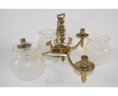 BOX CONTAINING THREE LIGHT FITTINGS AND SHADES 
