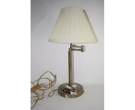 METAL TABLE LAMP AND SHADE 