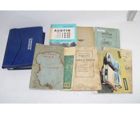 BOX QTY OF CAR MANUALS ONE FOR THE AUSTIN COUNTRYMAN AND PICKUP FURTHER AUSTIN A40 MANUAL AND MANUAL FOR THE AUSTIN 7