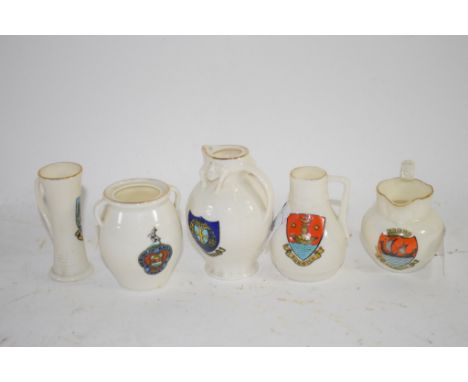 GROUP OF HERALDIC WARES BY GOSS AND ROYAL WORCESTER 