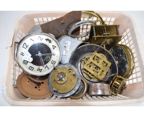 QTY OF WATCH PARTS AND A ALARM CLOCK