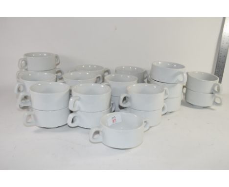 GROUP OF CERAMIC SOUP BOWLS