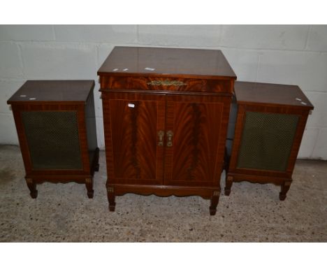 WORCESTER PHF8 VINTAGE HIFI SYSTEM IN REGENCY STYLE CABINET INCLUDING A SELECTION OF RECORDS AND TAPE CASSETTES APPROX WIDTH 