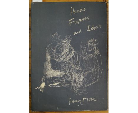 MOORE (Henry Spencer): 'Heads, Figures & Ideas..'; London & Greenwich, 1958. Folio, orig. cloth backed boards with dustjacket