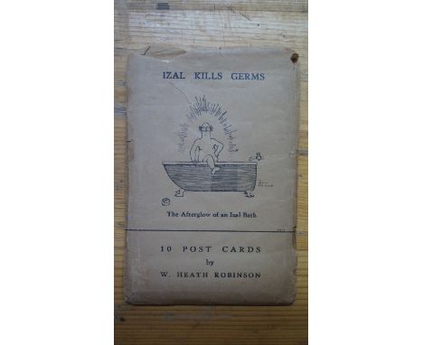 ROBINSON (William Heath, 1872-1944): 'Izal Kills Germs..'; ten postcards by W. Heath Robinson, contained in original printed 