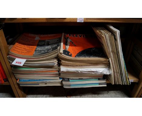 TELEVISION: A quantity of early periodicals relating to television, 1920s-30s, condition variable. (Quantity: one shelf)