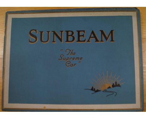 SUNBEAM: Two manufacturer's brochures for Sunbeam Motor Cars, October 1930 and 1932, both oblong, 8vo in printed blue card co